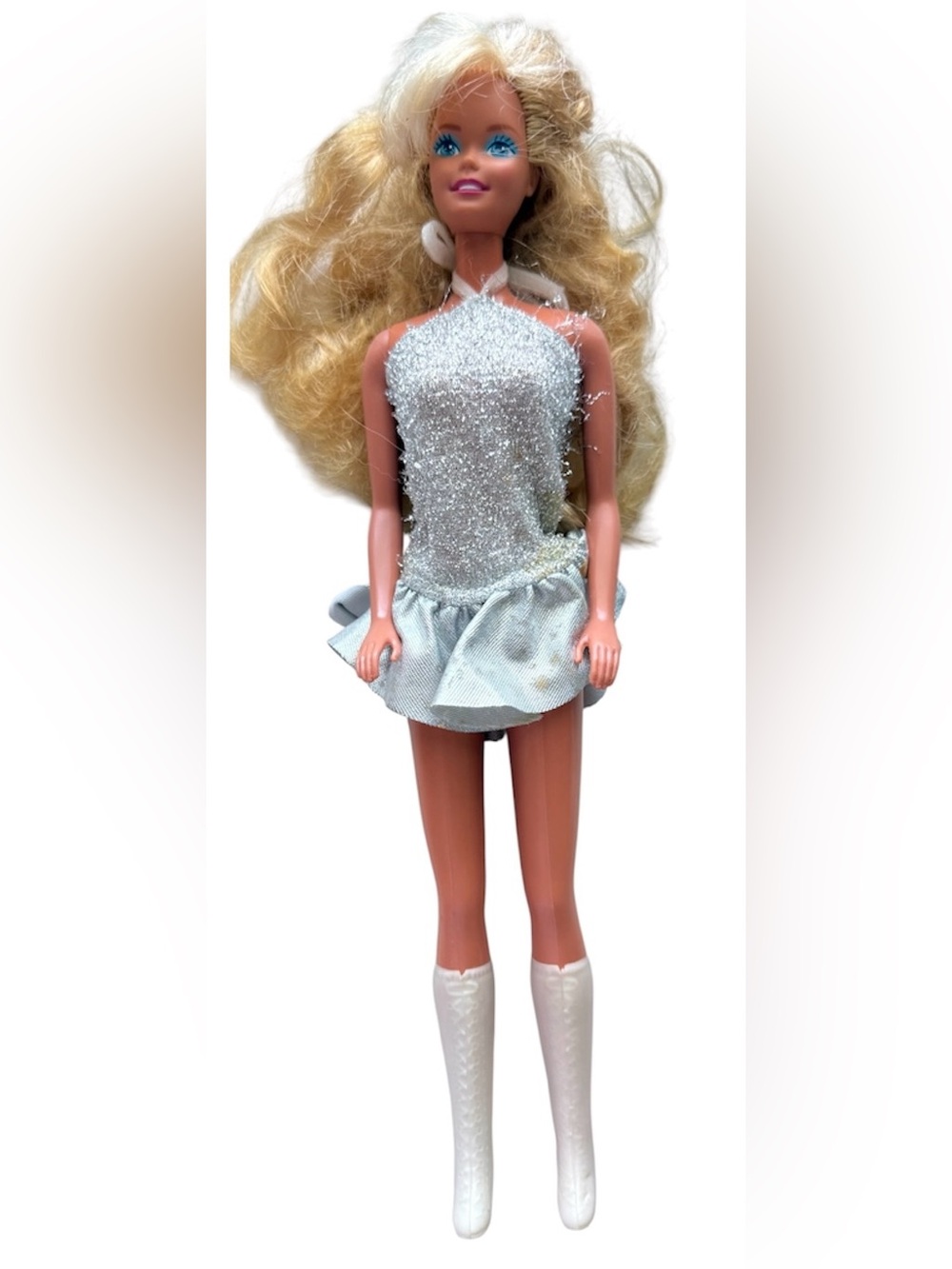 Vintage Barbie in Silver Halter Mini Skirt